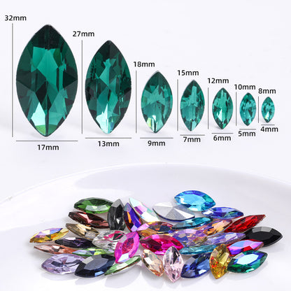 Navette Shape Diamond Rhinestones - Phone Case Perfume Bottle Clothing Crystal Jewelry DIY Accessories