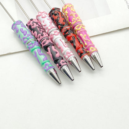 DIY cream hand-painted ballpoint pen hand-painted oil ballpoint pen macaron cream spinning cute pen spot wholesale