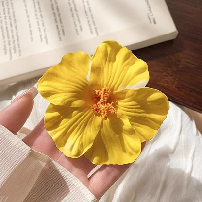 Flower hairpin female hottie photo headgear retro super fairy atmosphere blue beautiful new Chinese side clip hair accessories