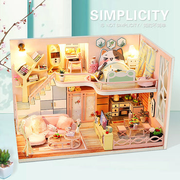 Yangbei DIY cabin making mini princess small house model assembly villa toy creative birthday gift female