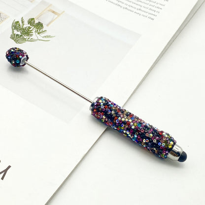 AB colorful full diamond touch screen pen DIY clay handmade rhinestone ballpoint pen live broadcast hot sale beaded gift pen hot sale
