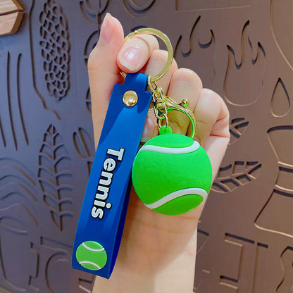 Creative Cartoon Ball Series Basketball Keychain - Men's Women's Schoolbag Pendant Car Key Chain Gift Wholesale
