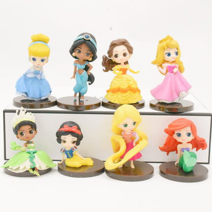 8 2nd generation princess mermaid ornaments cute girl gift cake decoration car ornaments anime figure dolls