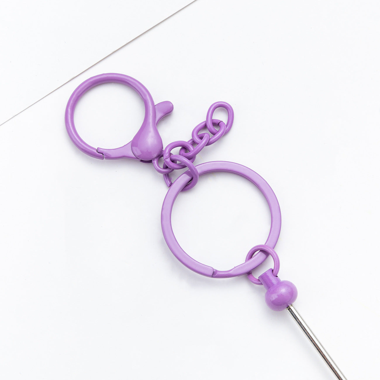 DIY Beaded Keychain - Wholesale Small Gift Pendant Metal Gradient Colored Keychain