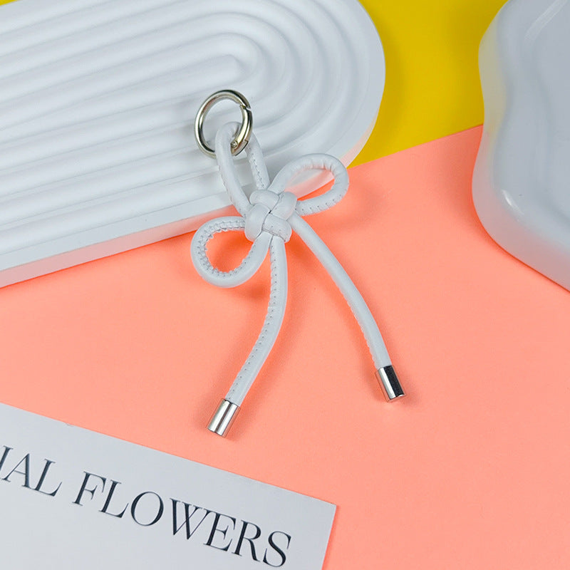 Creative PU leather Chinese knot keychain pendant accessories couple miu bag keychain pendant small gift