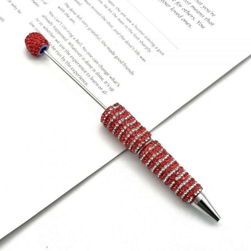 DIY striped full diamond ballpoint pen broken diamond heavy industry beaded ballpoint pen girl's heart cute gift pen spot wholesale