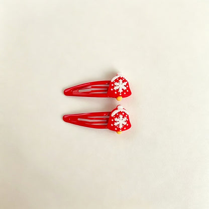 Christmas BB clip hairpin cartoon cute Santa hairpin red BB clip girl side clip bangs clip hair accessories