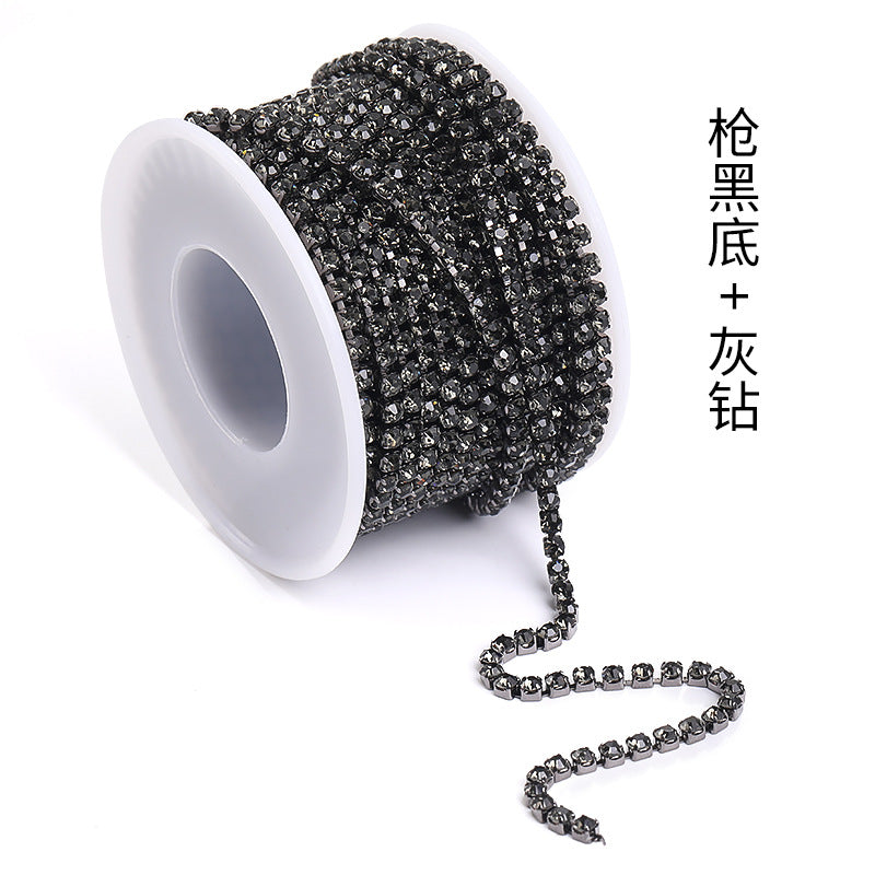 Cross-border explosive SS12 electrophoretic rhinestone claw chain, colorful diamond chain, intensive mobile phone case, luggage, clothing, accessories, diamond chain