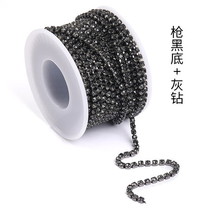 Cross-border explosive SS12 electrophoretic rhinestone claw chain, colorful diamond chain, intensive mobile phone case, luggage, clothing, accessories, diamond chain
