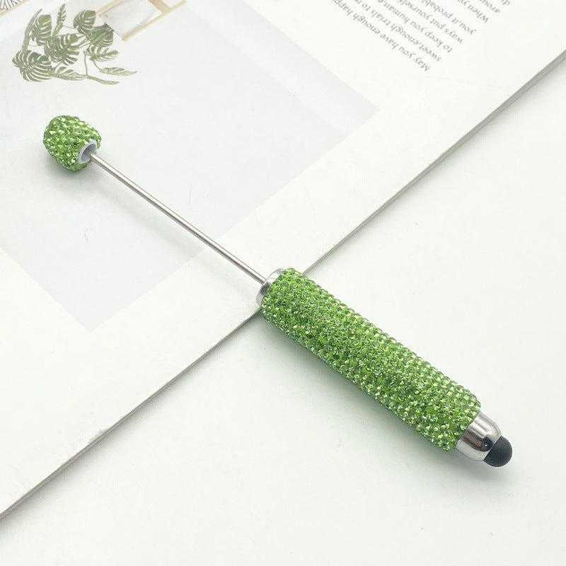 DIY touch screen full diamond ballpoint pen multi-function capacitive stylus cute pen ins solid color rhinestone touch screen pen in stock