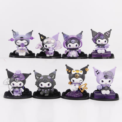 Anime werewolf killing Kuromi witch prophet doll model desktop microlandscape doll gacha ornament