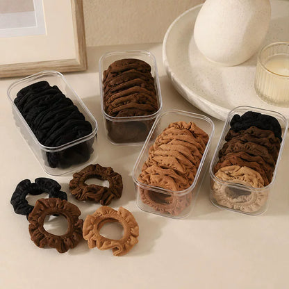 High elasticity, durable rubber bands for women, hair tie without damaging hair, thickened wood ear edge hair tie, adult hair tie for high ponytail buns