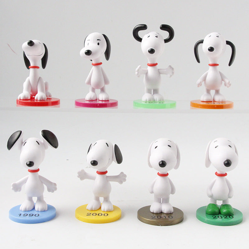 Cross-border trendy toy doll year Snoopy small tabletop ornament pvc mini cute ornament batch