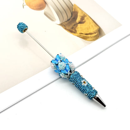 new DIY luxury full diamond pen butterfly pearl daisy rose series ballpoint pen business cute pen