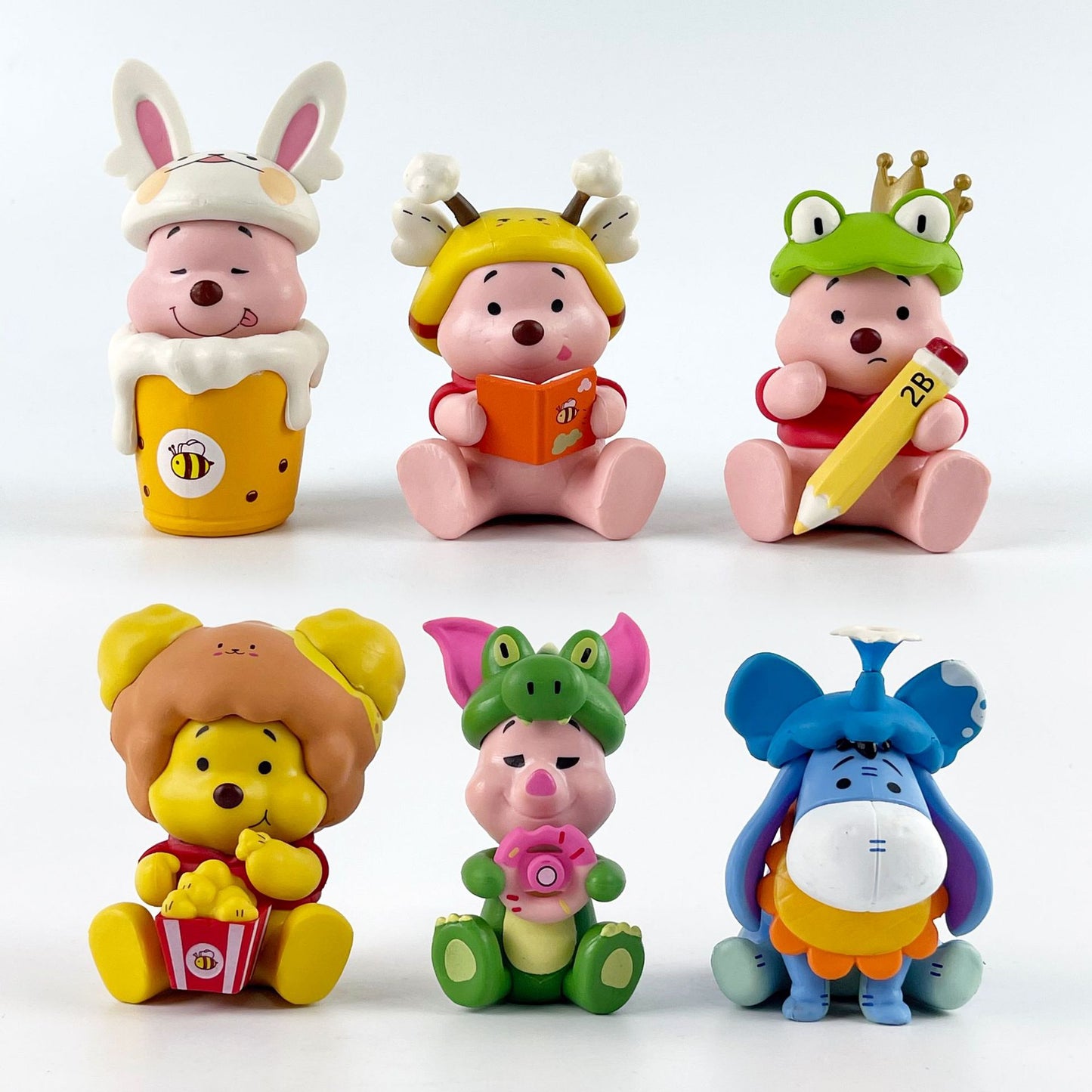 Winnie the Pooh 6 Eyyi Pig Figure Crane Machine Gacha Cultural and Creative Blind Box Gift Car Ornaments Wholesale Delivery