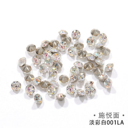 Multi-Faceted Round Pointed Bottom Diamond Rhinestones - Nail Art Clothing Accessories