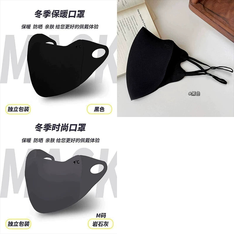 The new autumn and winter Maillard warm mask is cold-proof, breathable, dustproof, windproof, washable, three-dimensional cycling for men and women