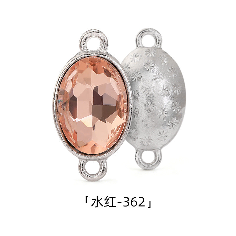 Oval 10*14mm double hanging zinc alloy silver chain headband pendant clothing DIY accessories hairpin headband hanging