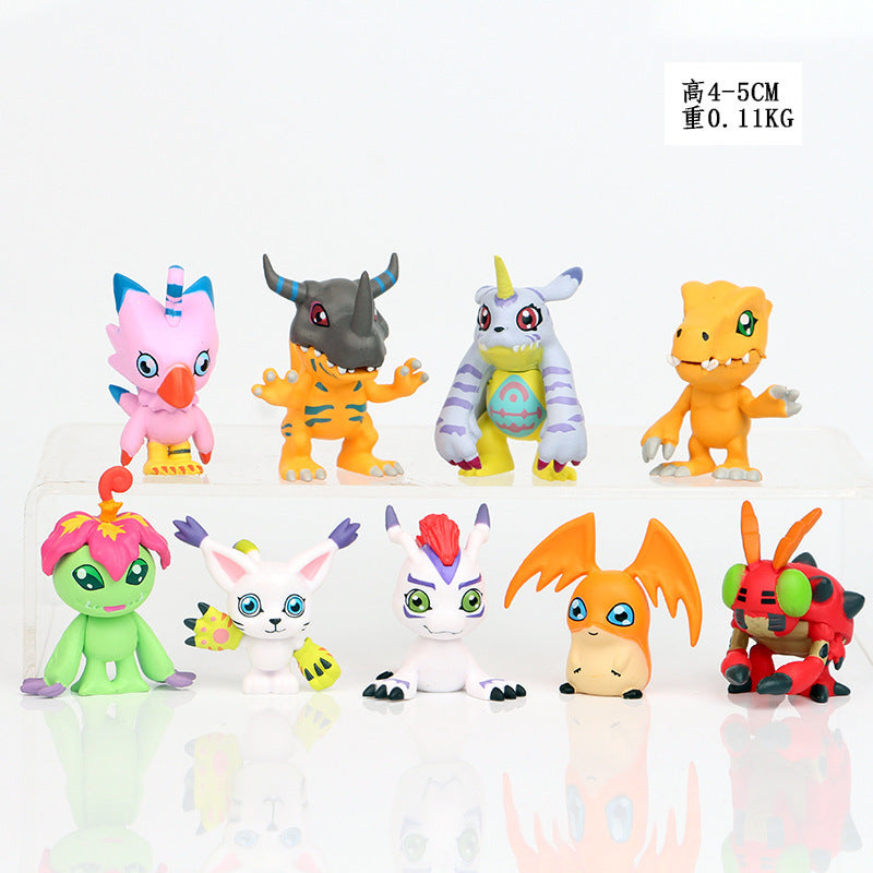 9 Digimon Hand-made Little Monster Cake Decoration Car Decoration Anime Figure