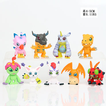 9 Digimon Hand-made Little Monster Cake Decoration Car Decoration Anime Figure