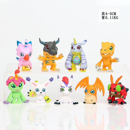 9 Digimon Hand-made Little Monster Cake Decoration Car Decoration Anime Figure