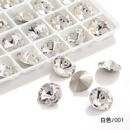 K9 High-End Rhinestone, Satellite, Special-Shaped High-Top Diamond, Wedding Dress, Dress, Crystal Jewelry, Nail Art, Diamond Material, Pointed Bottom Rhinestone
