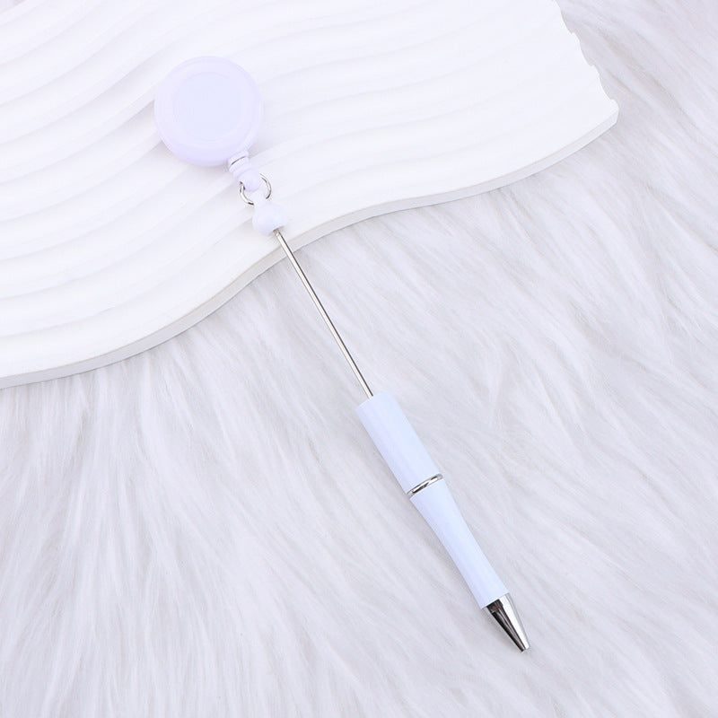 DIY easy to pull buckle ballpoint pen color plastic retractable doctor nurse badge card easy pull cable buckle