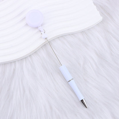DIY easy to pull buckle ballpoint pen color plastic retractable doctor nurse badge card easy pull cable buckle