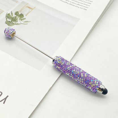 AB colorful full diamond touch screen pen DIY clay handmade rhinestone ballpoint pen live broadcast hot sale beaded gift pen hot sale