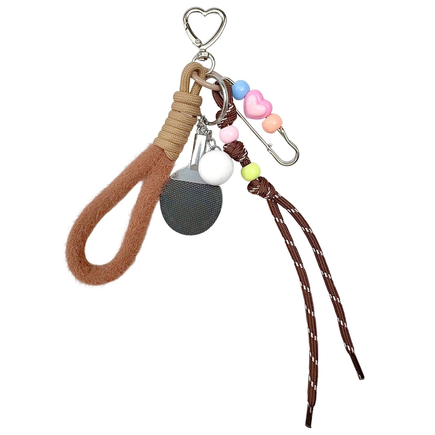 Creative miu tie table tennis love bracelet keychain pendant couple car bag keychain pendant gift