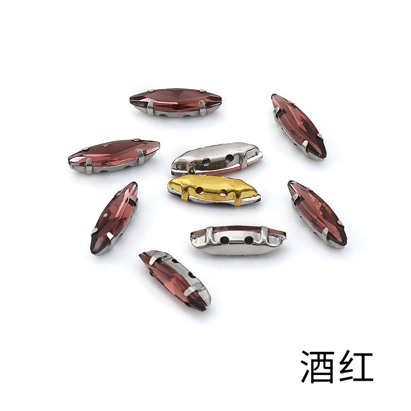 Slender claw drill, manual drilling, hand-stitched glass drill, anti-hook claw drill, hat accessories, clothing accessories, fine brassicle claw drill