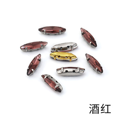 Slender claw drill, manual drilling, hand-stitched glass drill, anti-hook claw drill, hat accessories, clothing accessories, fine brassicle claw drill
