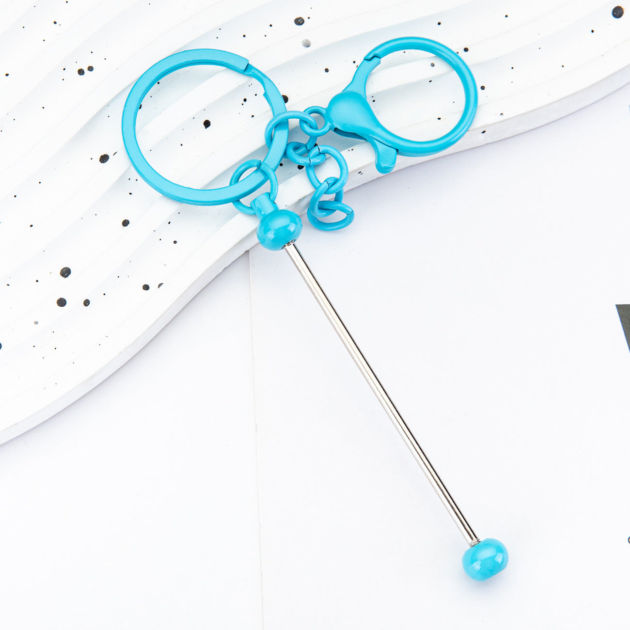 DIY Beaded Keychain - Wholesale Small Gift Pendant Metal Gradient Colored Keychain