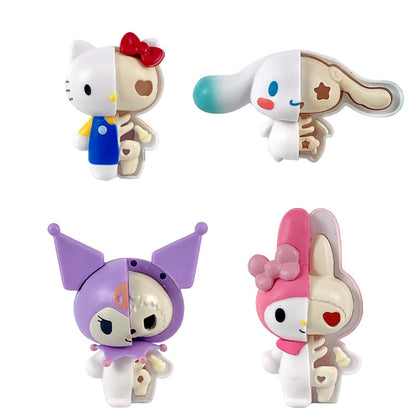 Cross-border semi-planed kulomi KT cat Melody half-skeleton creative trend cute figure model ornaments