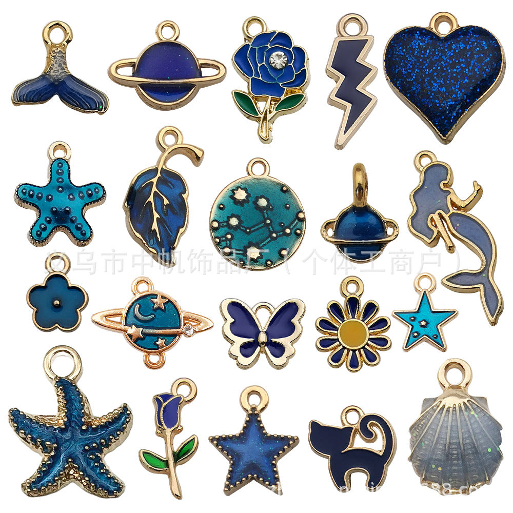 pendant Charms mix collections - Dripping Alloy DIY Bracelet Necklace Earring Key Ring Pendant