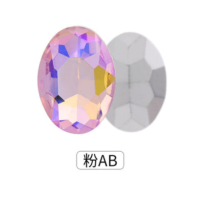 Oval Pointed Bottom Diamond Rhinestones - Crystal Glass Hair Accessories Wedding Dress Decoration