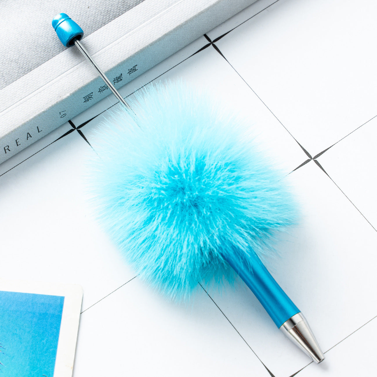 DIY Plastic Ballpoint Pen - Creative Handmade Plush Cartoon Hairball Pen Wholesale