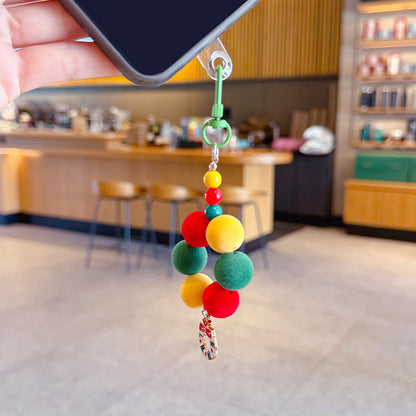 Creative PU Leather Christmas Tree Keychain Pendant Couple Car Bag Keychain Pendant Christmas Gift