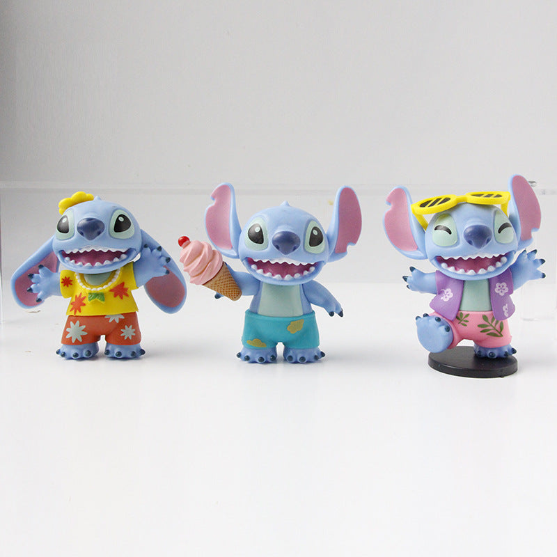 Stitch's summer party series blind box is cute and plays with summer series figure peripherals
