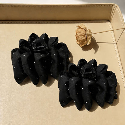 Black mesh bubble claw hair clip with a premium look like a 'full-scale starry star' hair clip, 2026 new style with little hair volume at the back of the head