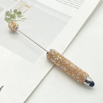 AB colorful full diamond touch screen pen DIY clay handmade rhinestone ballpoint pen live broadcast hot sale beaded gift pen hot sale