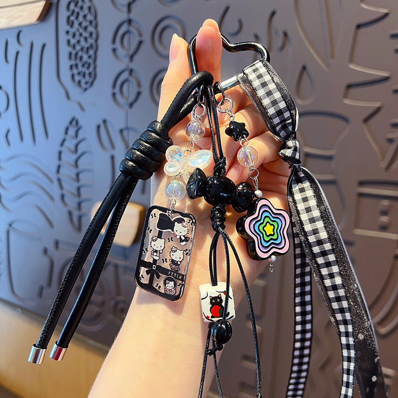 Creative DIY Thousand Grid Bird Bracelet Keychain Small Pendant Couple Miu Series Bag Charm Car Key Chain Accessories