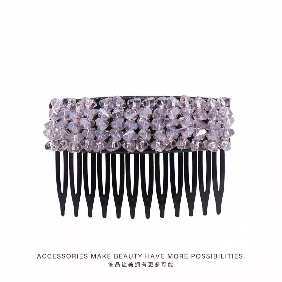 Elegant light luxury rhinestone hair comb, high-end inverted comb hair accessory, new style of bangs and loose hair organizer, side hair clip