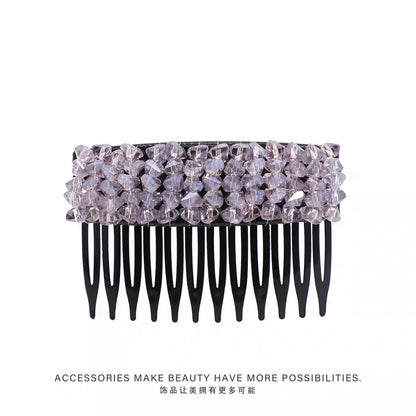 Elegant light luxury rhinestone hair comb, high-end inverted comb hair accessory, new style of bangs and loose hair organizer, side hair clip