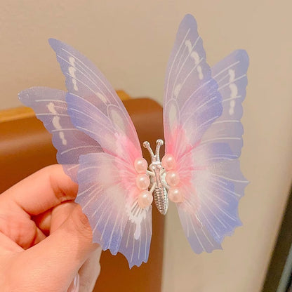 Flower hairpin female hottie photo headgear retro super fairy atmosphere blue beautiful new Chinese side clip hair accessories