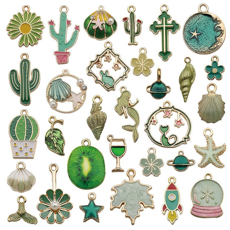 pendant Charms mix collections - Dripping Alloy DIY Bracelet Necklace Earring Key Ring Pendant