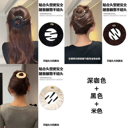 Flat hair clip, large pancake claw clip for women, new style for women, half-tie hair bun hair clip for the back of the head, yoga sports hair clip