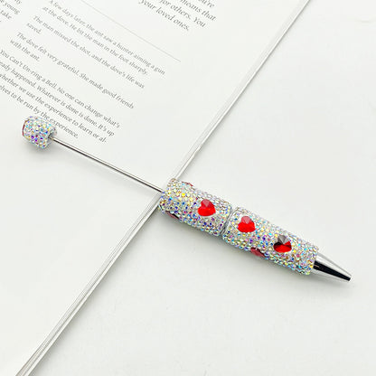 Love full diamond ballpoint pen creative DIY beading handmade diamond inlaid ballpoint pen educational student stationery spot wholesale