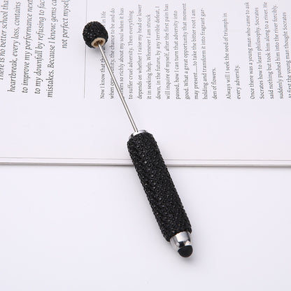 Source wholesale DIY touch screen full diamond ballpoint pen AB dazzling faience clay diamond ballpoint pen cross-border hot selling handmade gifts