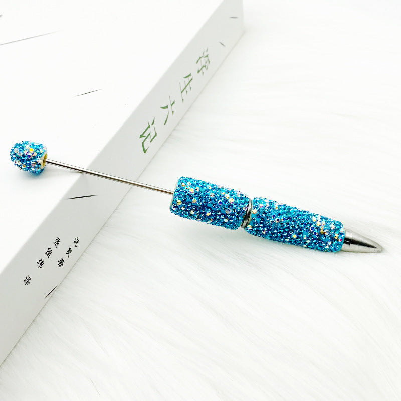 AB full diamond ballpoint pen diy cross-border creative beaded ballpoint pen cap with diamond heavy industry gift pen spot wholesale